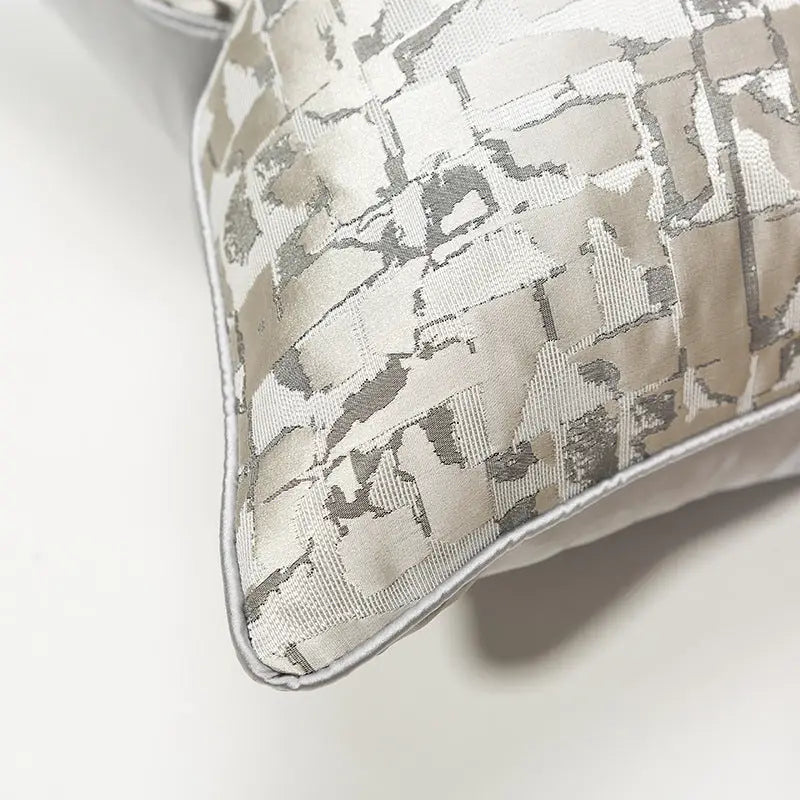 Geometric Silver Pillows Cover Cushions & Pillows High Class Touch - Home Decor 