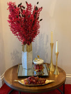 Glass Canister Jar with Gold Leaf Lid Canisters High Class Touch - Home Decor 