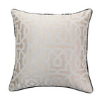 Gold and Cream Cushion Cover with Black Piping - High Class Touch