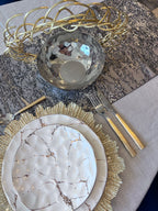 Gold and Silver Table Runner with Tassels - High Class Touch