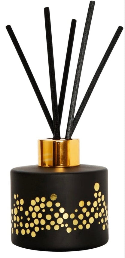 Gold Bottle Diffuser Bamboo sticks Diffuser High Class Touch - Home Decor Black 