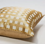 Gold Cushion Cover with Crossed Design Cushions & Pillows High Class Touch - Home Decor 