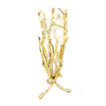 Gold Floral Vase with Removable Glass Insert Vases High Class Touch - Home Decor 