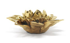Gold Flower Shaped Tealight Holder - High Class Touch