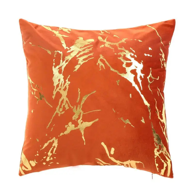 Gold Marble Pattern Design Velvet Cushion Covers Cushions & Pillows High Class Touch - Home Decor 