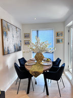Gold Yellow Table Runner with Tassels - High Class Touch