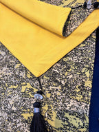 Gold Yellow Table Runner with Tassels - High Class Touch