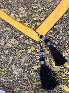Gold Yellow Table Runner with Tassels - High Class Touch