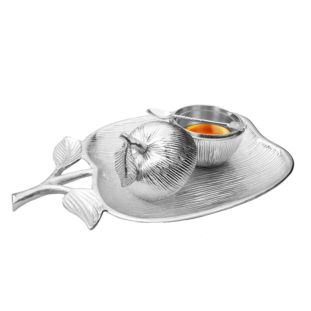 Large Apple Shaped Dish with Removable Honey Jar - High Class Touch
