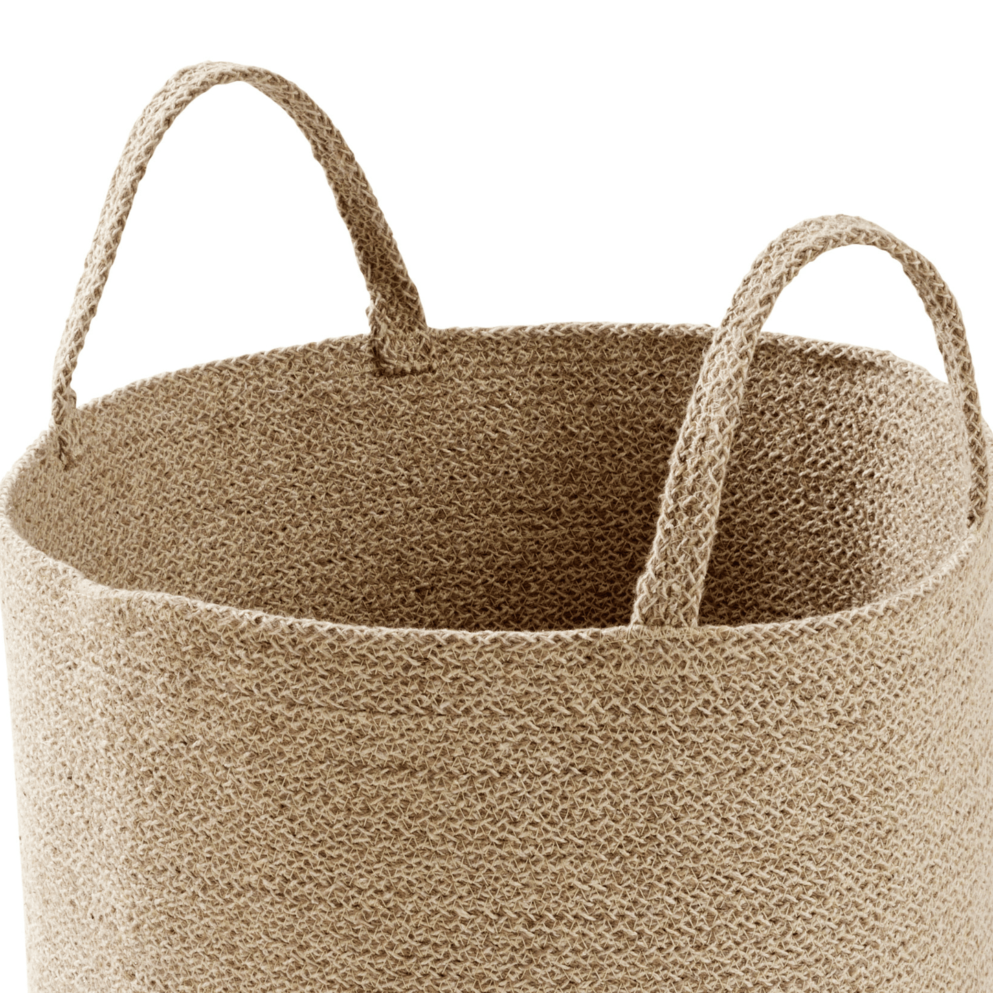Large Woven Cotton Laundry Basket
