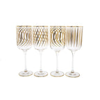 Mix and Match Water Glasses with 24k Gold Design Tumblers High Class Touch - Home Decor 