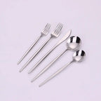 Morne 20 Pc Silver Flatware Set, Service For 4 Cutlery High Class Touch - Home Decor 