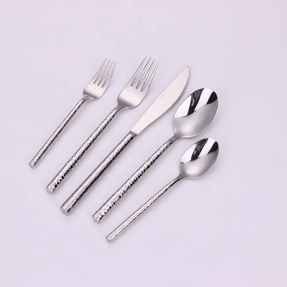 Pexo 20pc Gold Flatware Set, Service For 4 Cutlery High Class Touch - Home Decor Silver 