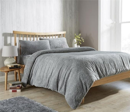 Super Soft Plush Teddy Fleece Duvet Cover Set