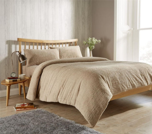 Super Soft Plush Teddy Fleece Duvet Cover Set