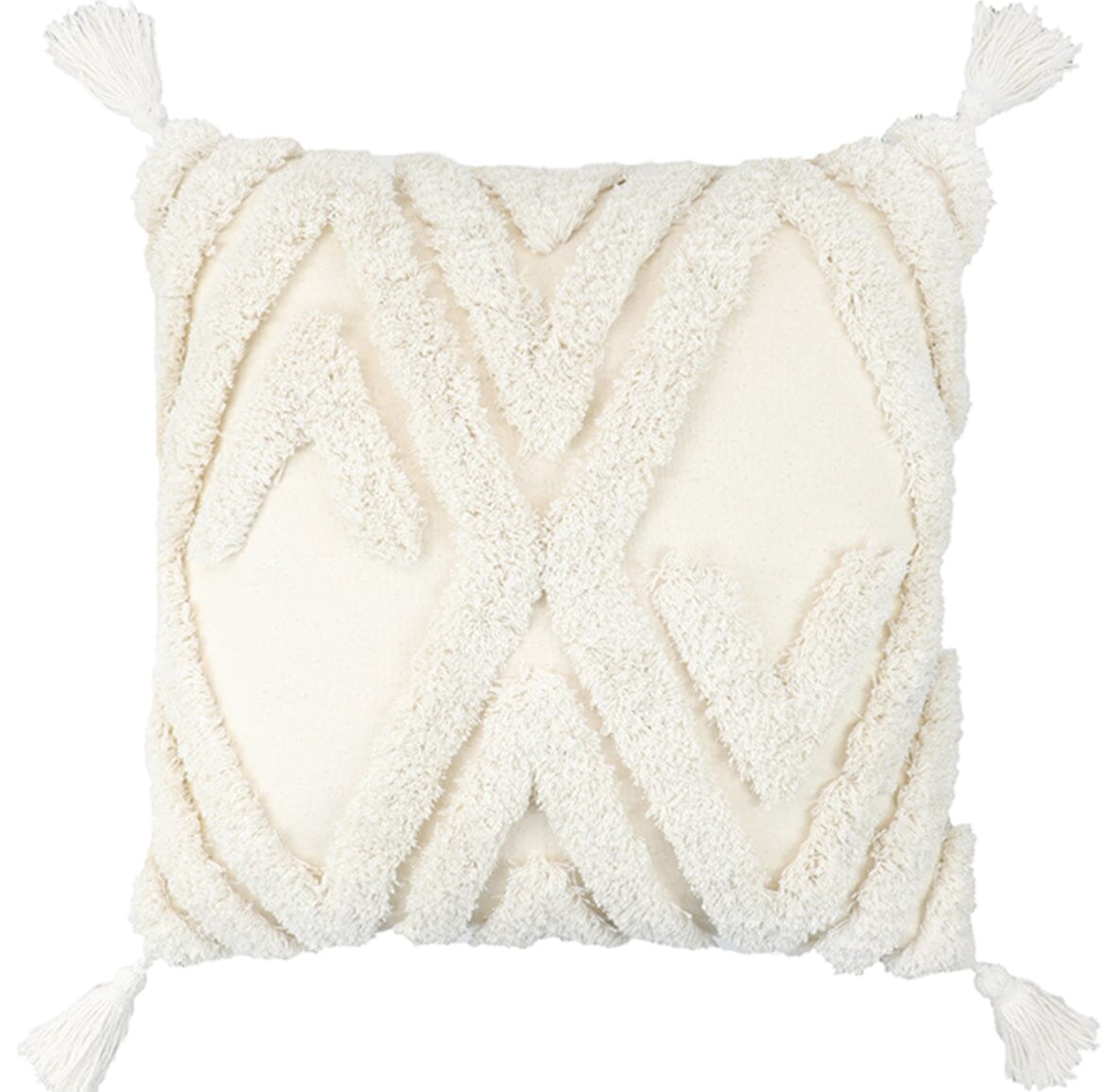 Pure Cotton Cushion Cover with Boho Tassel Design Cushions & Pillows High Class Touch - Home Decor 