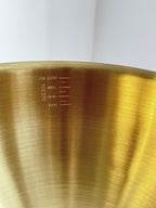 Set of 3 Stainless Steel Gold Mixing Bowls Serving Bowls High Class Touch - Home Decor 