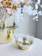 Set of 6 Dessert Bowls with Gold Ombre Design - High Class Touch