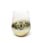 Set of 6 Glass Tumblers with Gold Ombre Design Water glasses High Class Touch - Home Decor 