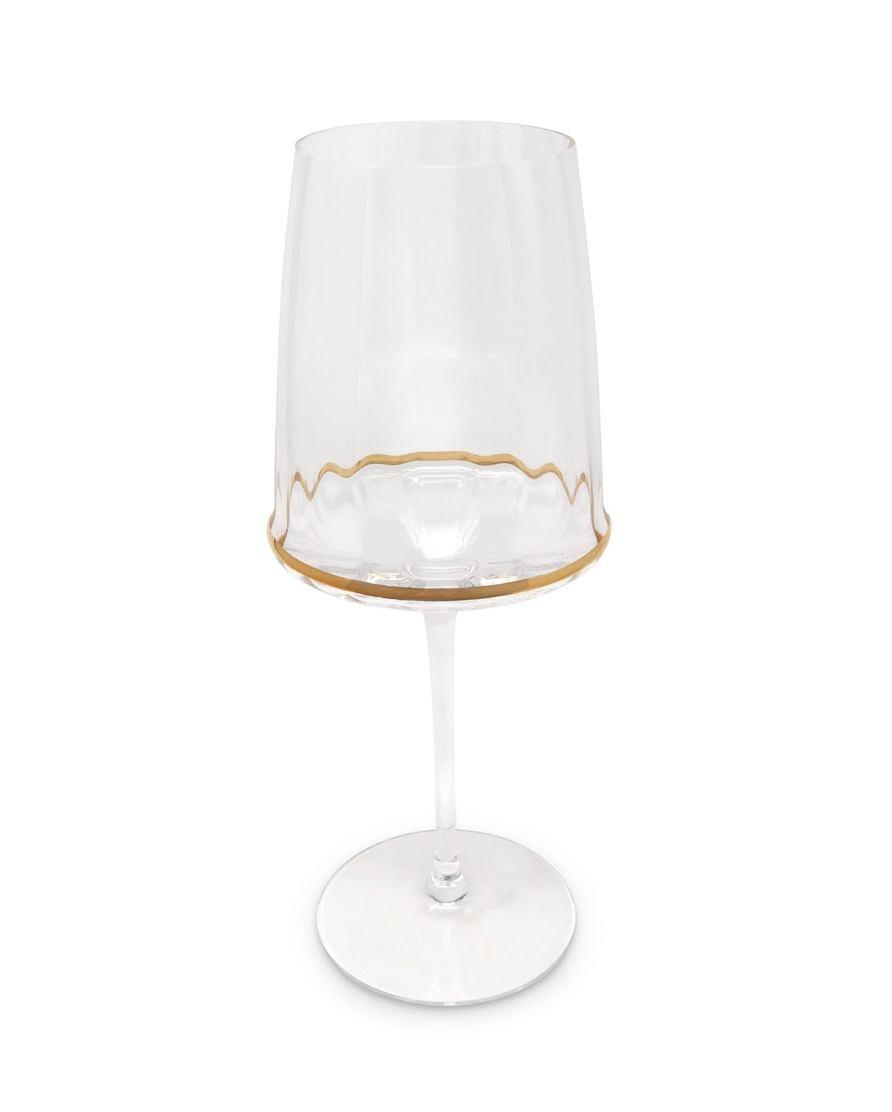 Set of 6 Glasses with Gold Rim On the Bottom Water glasses High Class Touch - Home Decor Wine glasses 