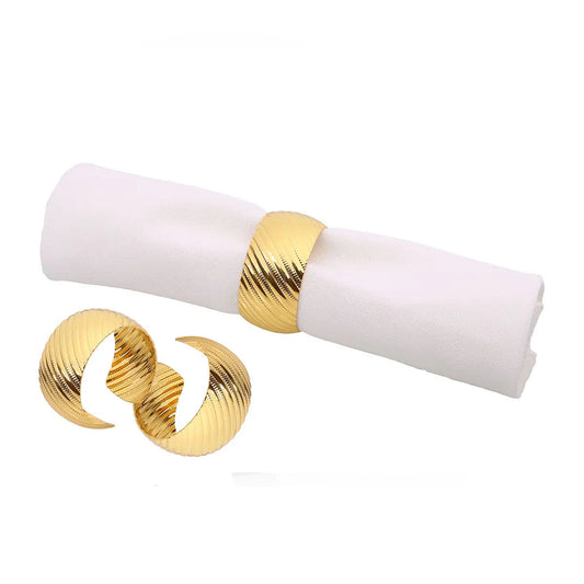 Napkin Rings Gold Design 