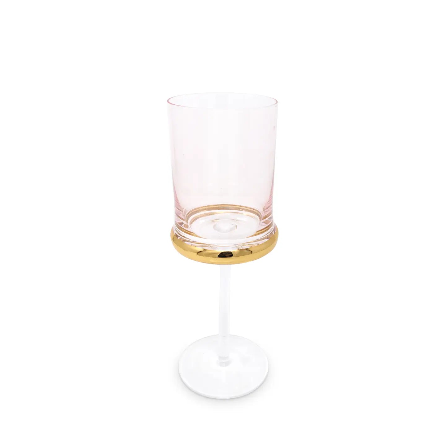 Set of 6 Square Glasses with Gold Ring Water glasses High Class Touch - Home Decor 