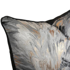 Silver, Black, Gold Couch Cushion Cover - High Class Touch