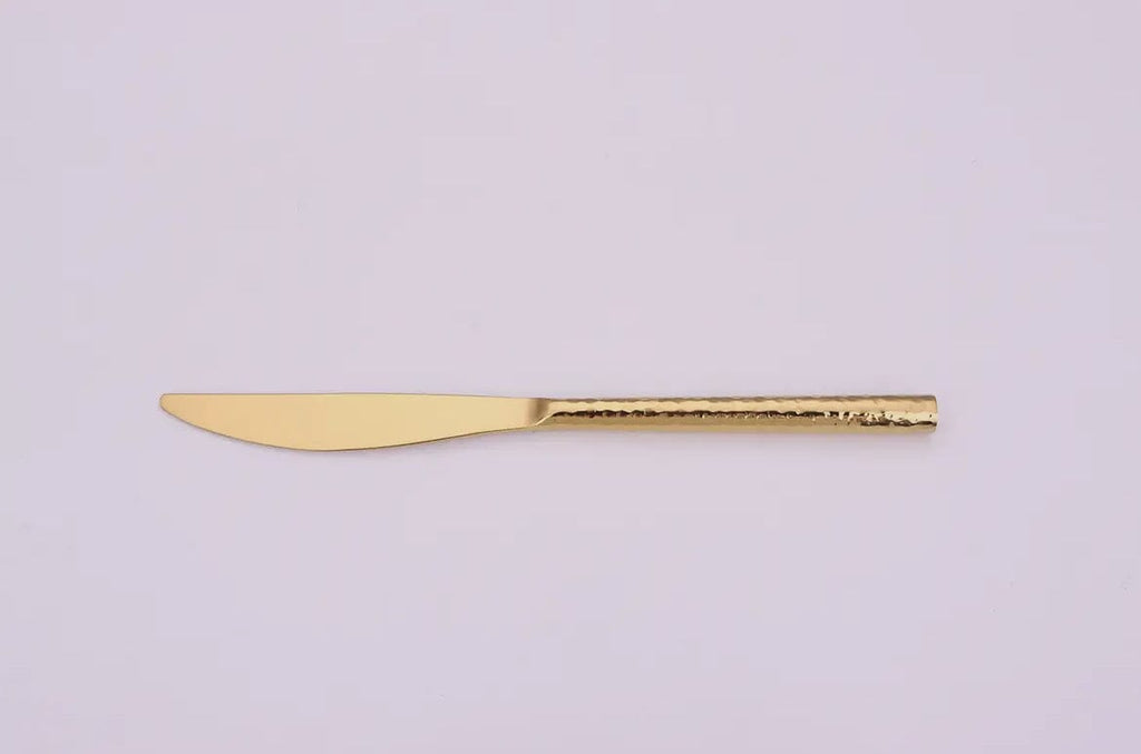 20 Pcs Gold Hammered handle Cutlery set Cutlery High Class Touch - Home Decor 