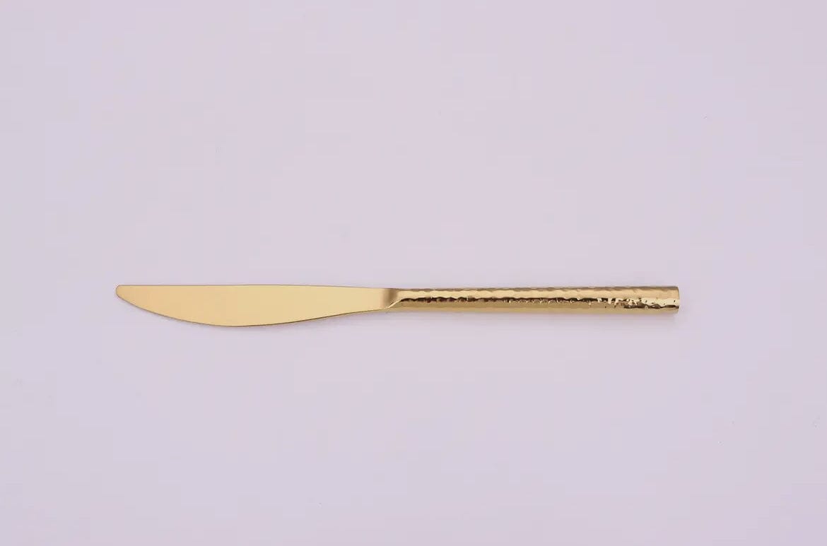 20 Pcs Gold Hammered handle Cutlery set Cutlery High Class Touch - Home Decor 