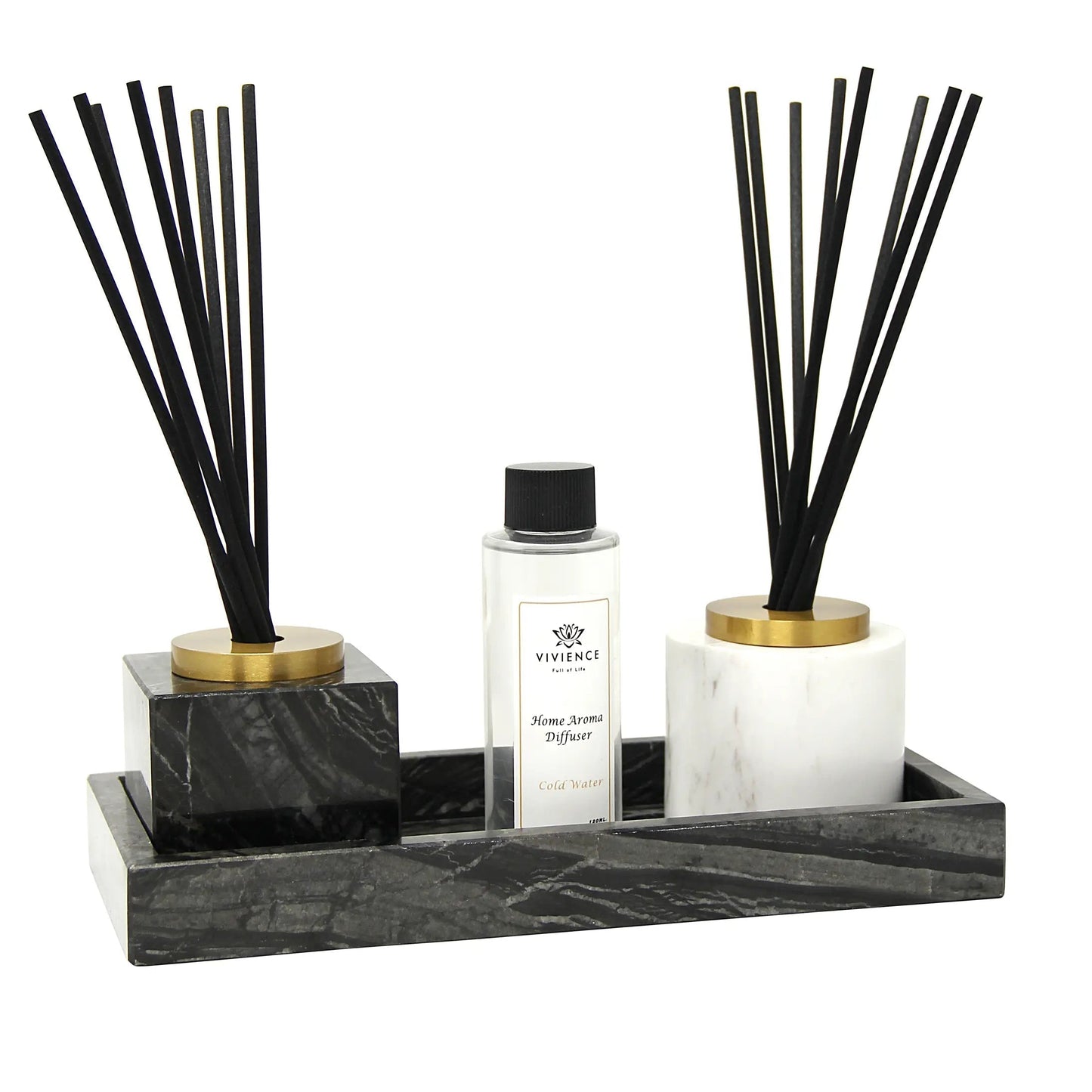 Black Marble Reed Diffuser Diffuser High Class Touch - Home Decor 