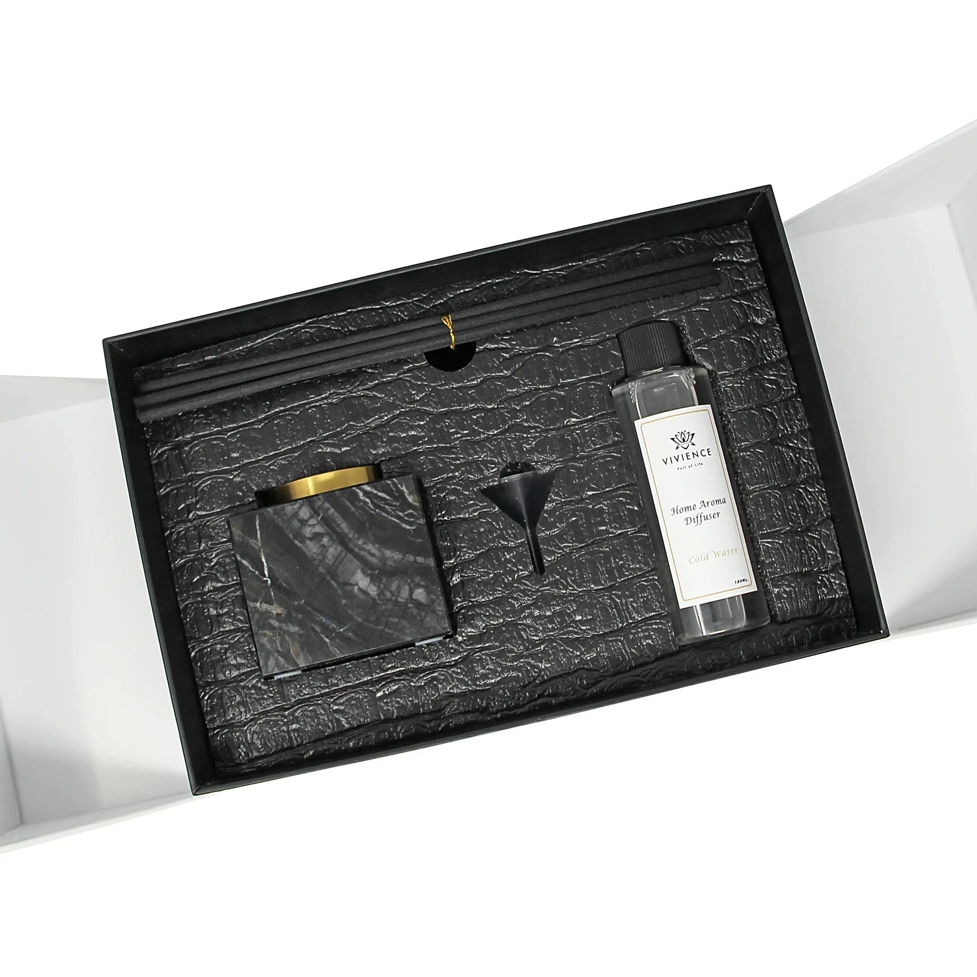 Black Marble Reed Diffuser Diffuser High Class Touch - Home Decor 
