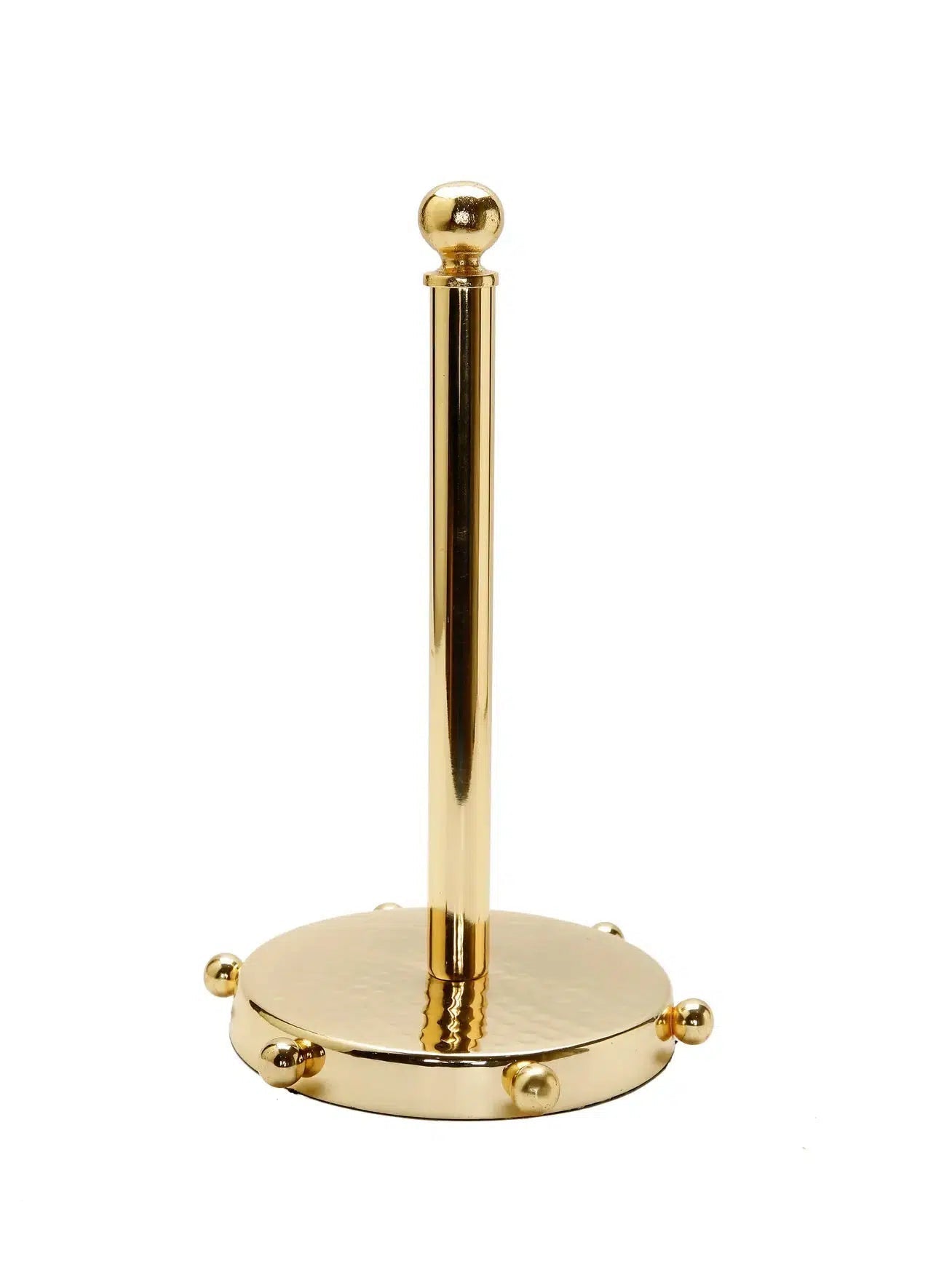 Gold Ball Design Paper Towel Holder - 13"H Kitchen roll holder High Class Touch - Home Decor 