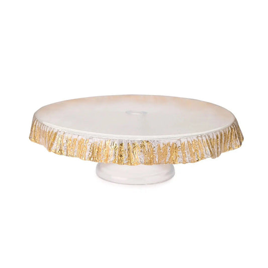 Gold Scallop Cake Stand Cake Stands High Class Touch - Home Decor 
