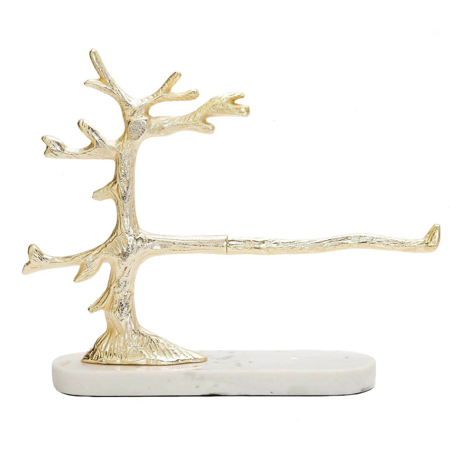 Gold Tree Design Paper Towel Holder On Marble Base Kitchen roll holder High Class Touch - Home Decor 