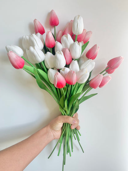 Real Look Tulip Bouquet Artificial Flora High Class Touch - Home Decor 