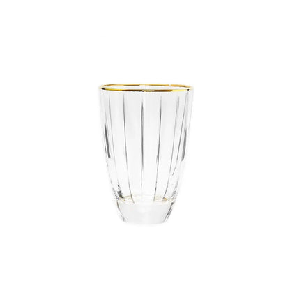 Set of 6 Tumblers with Gold Trim Tumblers High Class Touch - Home Decor 