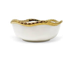 White and Gold Dinner Plates Set New Bone China - High Class Touch