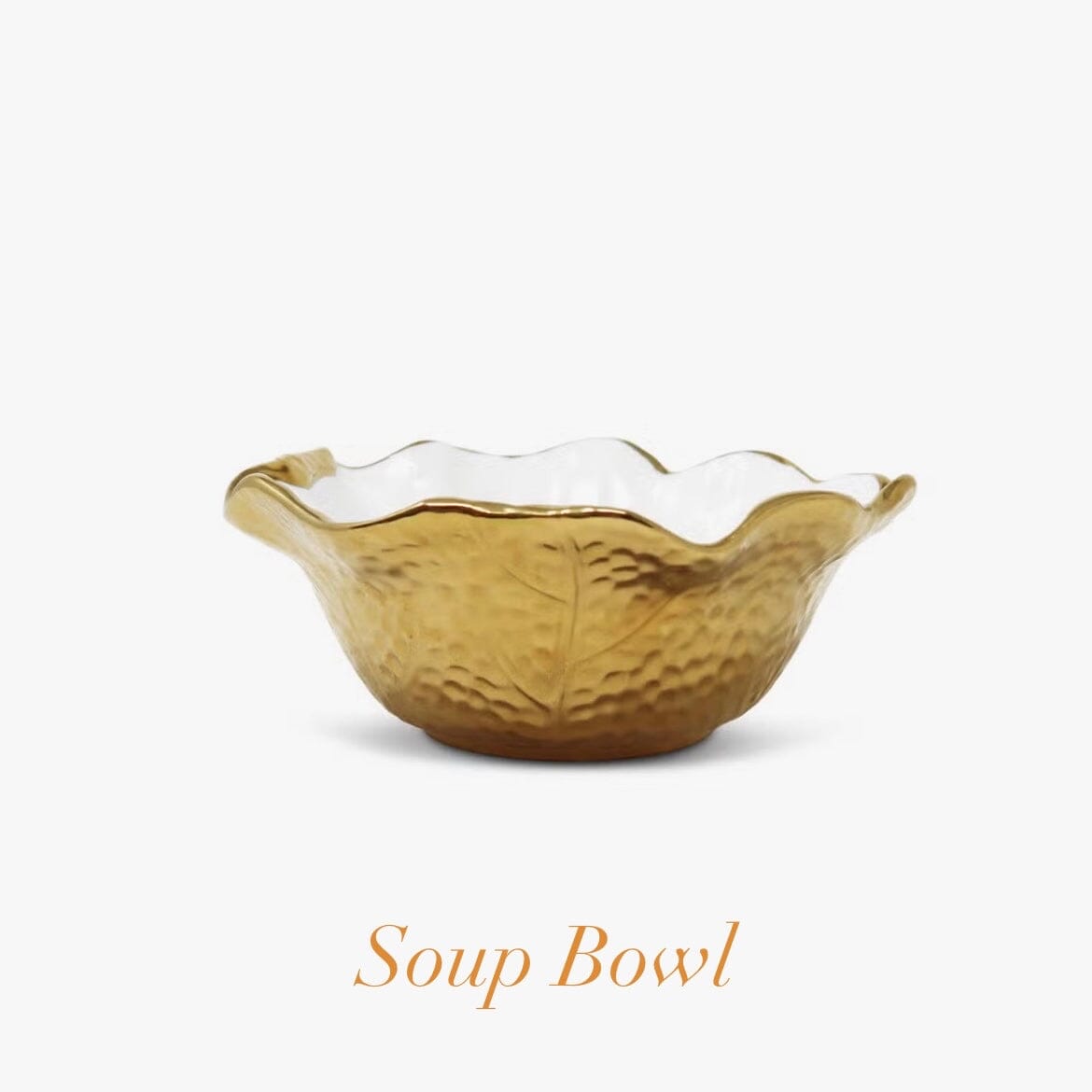 White and Gold Dinner Set New Bone China Gold Scalloped Edge Dinnerware Sets High Class Touch - Home Decor 4 Soup Bowl 