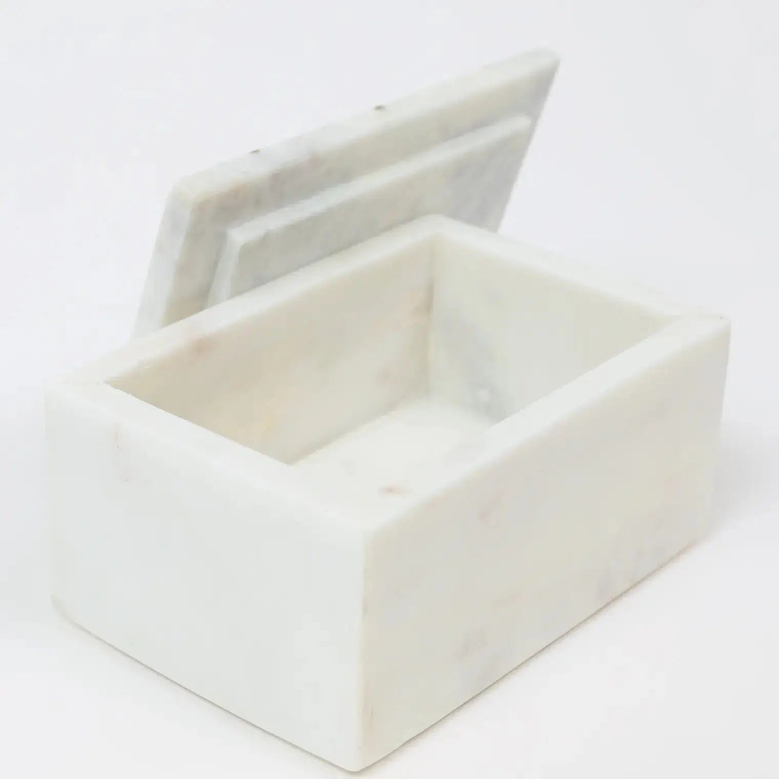 White Marble Decorative Box w/ Gold Hexagon Design on Cover Decorative box High Class Touch - Home Decor 