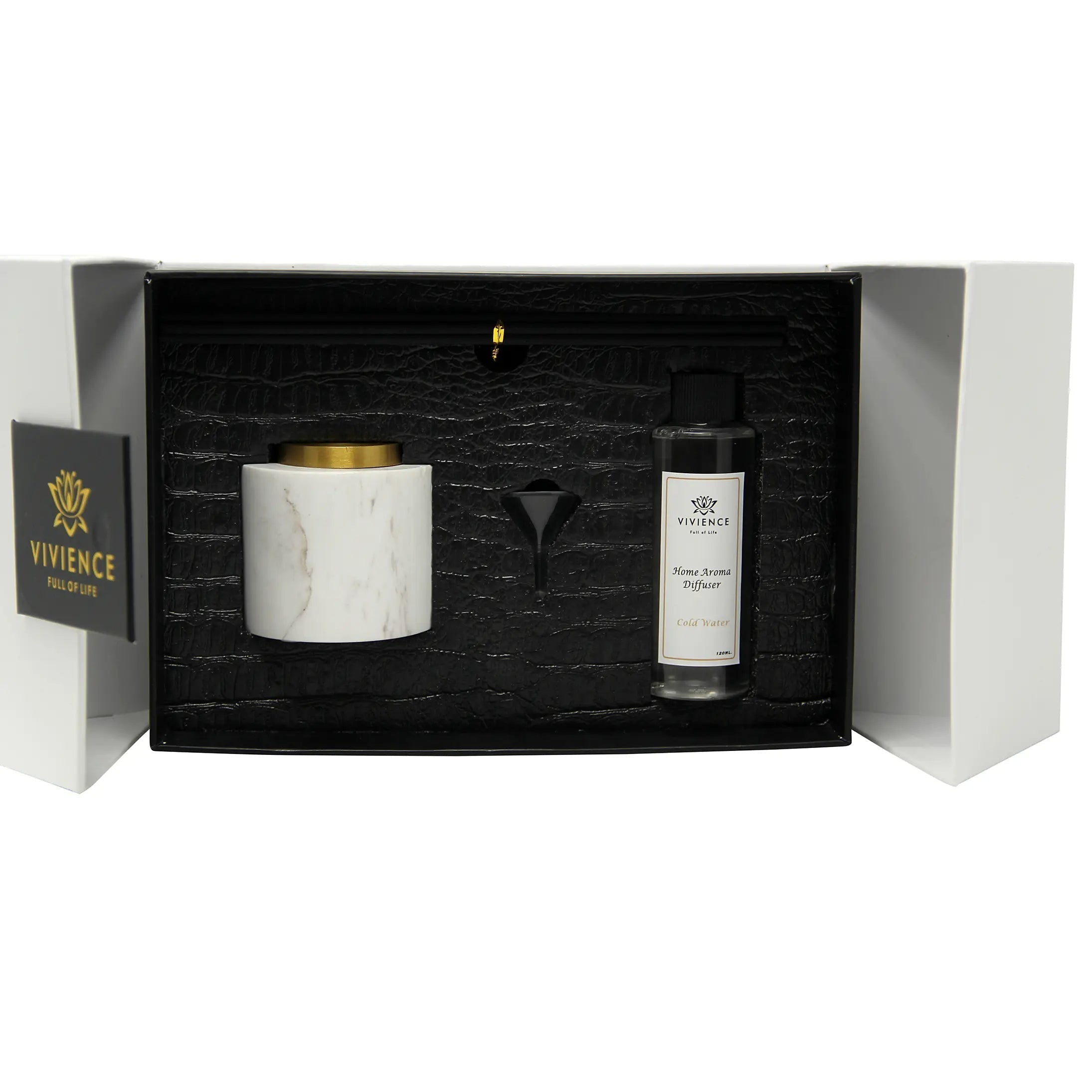 White Marble Reed Diffuser Diffuser High Class Touch - Home Decor 