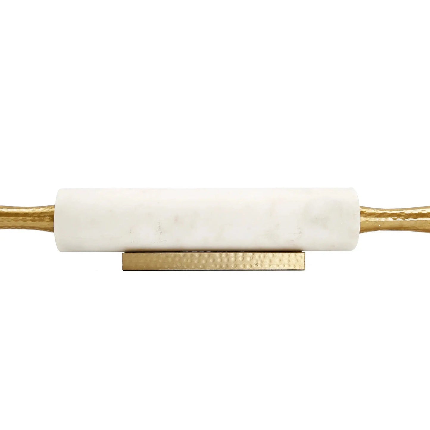 White Marble Rolling Pin Hammered Handles and Base Rolling Pins High Class Touch - Home Decor 
