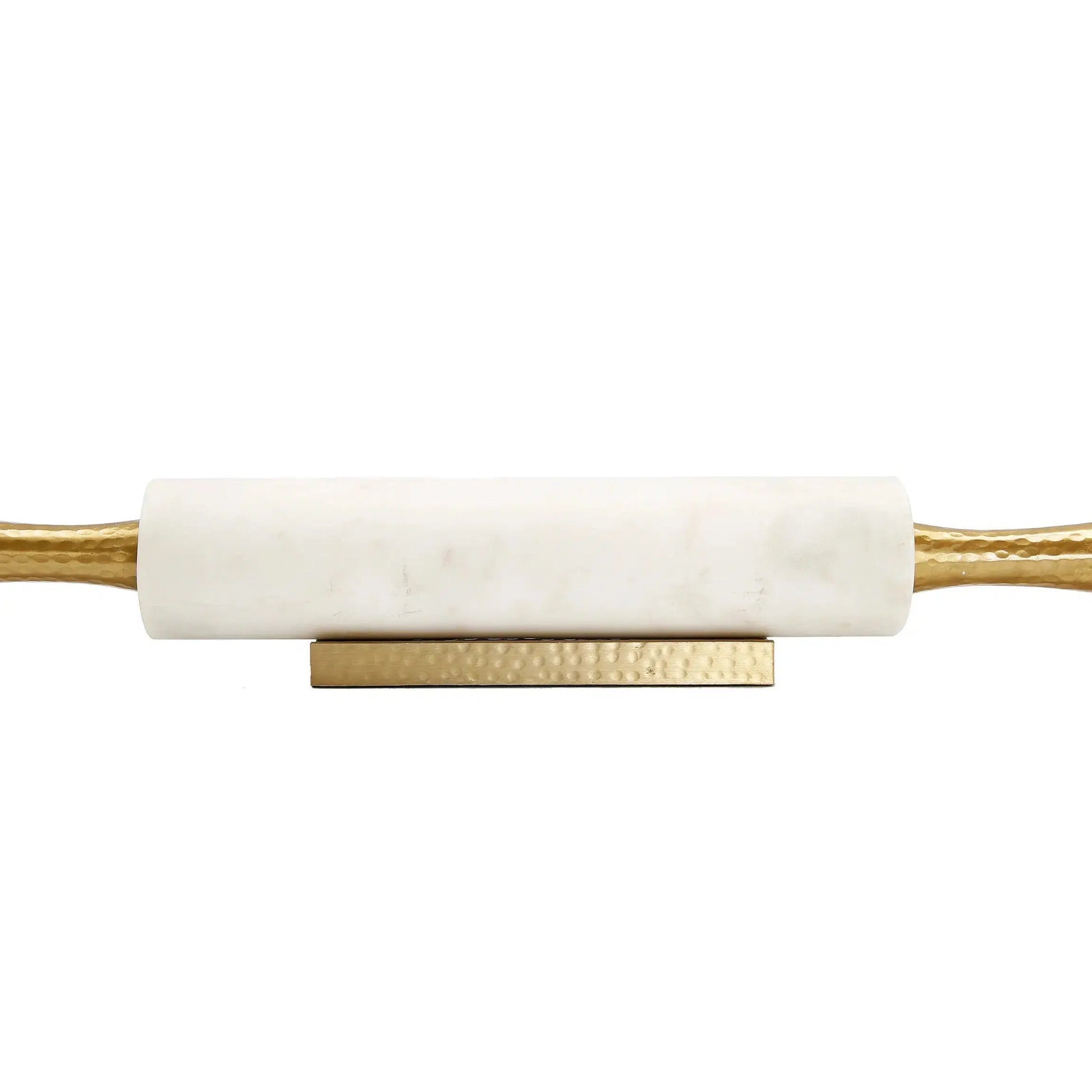 White Marble Rolling Pin Hammered Handles and Base Rolling Pins High Class Touch - Home Decor 