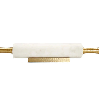 White Marble Rolling Pin Hammered Handles and Base Rolling Pins High Class Touch - Home Decor 