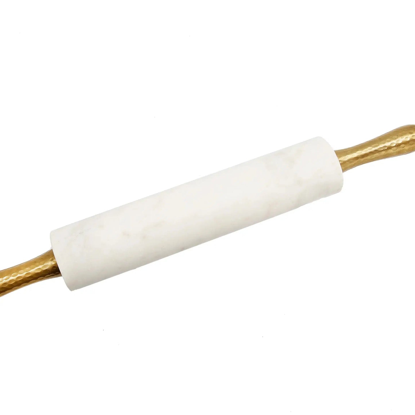 White Marble Rolling Pin Hammered Handles and Base Rolling Pins High Class Touch - Home Decor 