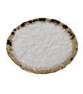 White Porcelain Dinner Plates Set with Opulent Gold Border Set of 4 Dinnerware Sets High Class Touch - Home Decor 